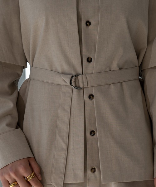 CIEL'AIR（シエルエアー）の「Rayard Jacket（テーラードジャケット・レディース・ベージュ・FREE）」の8枚目の写真