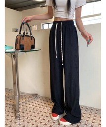 ポリエステルワイドパンツ