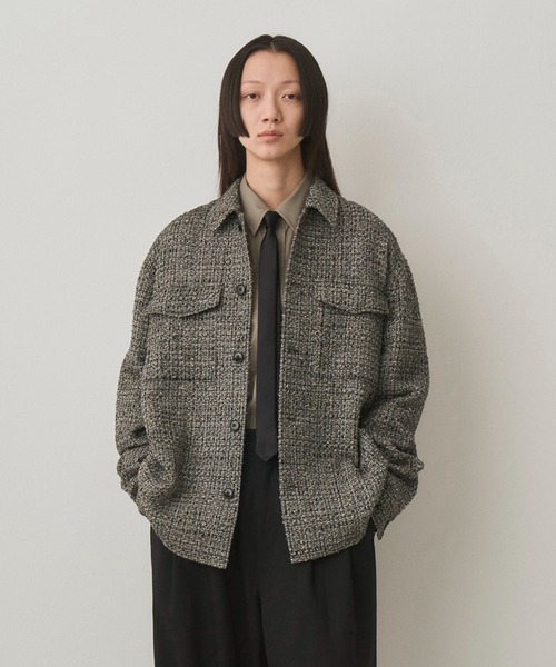 ジャケット・アウター French Sleeve Tweed Blouson French Sleeve Tweed Blouson – L'AUBE BLANC