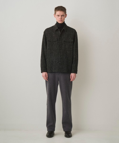 Juha(ユハ)の「FANCY TWEED SHIRT JACKET(ブルゾン・メンズ・ブラック/グレー・3/4)」の7枚目の写真