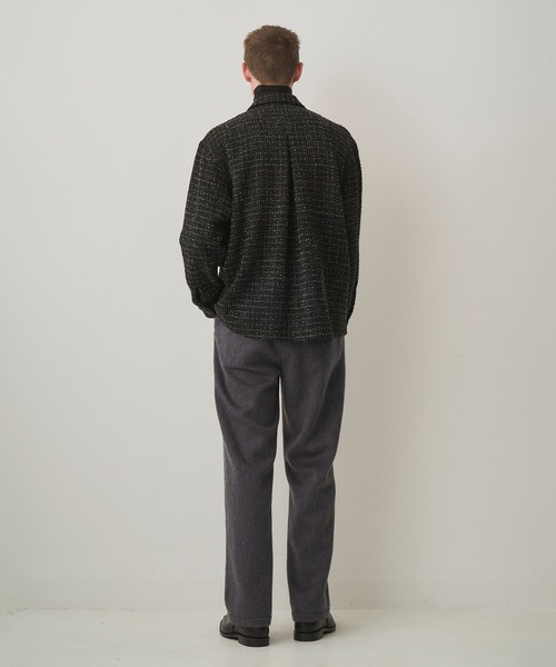 Juha(ユハ)の「FANCY TWEED SHIRT JACKET(ブルゾン・メンズ・ブラック/グレー・3/4)」の9枚目の写真