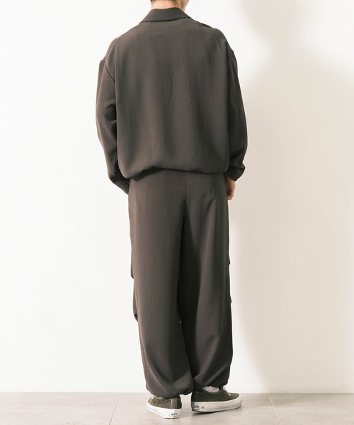 CITY TOKYO（シティトウキョウ）の「Multi-flex スキッパー長袖ポロシャツ（ポロシャツ・メンズ・ブラック/ダークブラウン・1/2）」の22枚目の写真