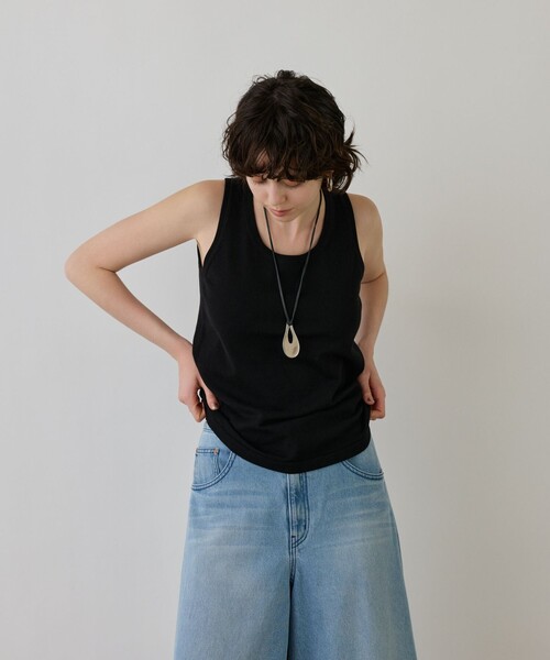 【グレースコンチネンタル】クルーニットトップ スクエアネックリブトップ / GRACE CONTINENTAL | GRACE