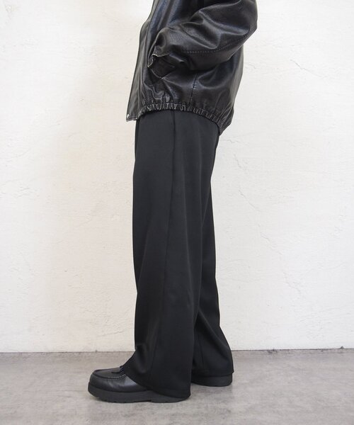 WHO'S WHO gallery(フーズフーギャラリー)の「【セットアップ対応】BLESSYOU TRタックワイドパンツ(スラックス・メンズ・ブラック/グレー/ベージュ・FREE)」の6枚目の写真