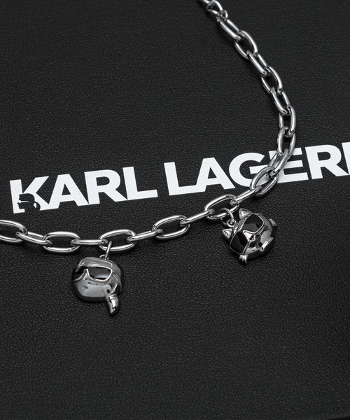 KARL LAGERFELD（カールラガーフェルド）の「「KARL LAGERFELD/カール・ラガーフェルド」ラウンド エッセンシャル - スペシャル ボックス - ブラック クリスタル ダイヤモンドダスト アイコン ダイヤル シルバー ブレスレット & カール+シュペット チャーム ブレスレット（アナログ腕時計・レディース・シルバー×ブラック・FREE）」の16枚目の写真