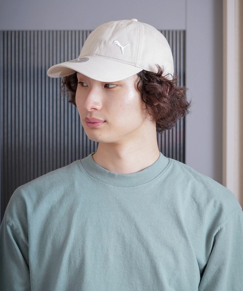 PUMA（プーマ）の「【PUMA/プーマ】コットンツイル ロゴワンポイント キャップ（キャップ・メンズ・ベージュ/ブラック・FREE）」の6枚目の写真