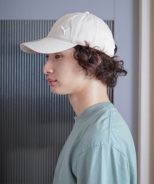 PUMA（プーマ）の「【PUMA/プーマ】コットンツイル ロゴワンポイント キャップ（キャップ・メンズ・ベージュ/ブラック・FREE）」の5枚目の写真