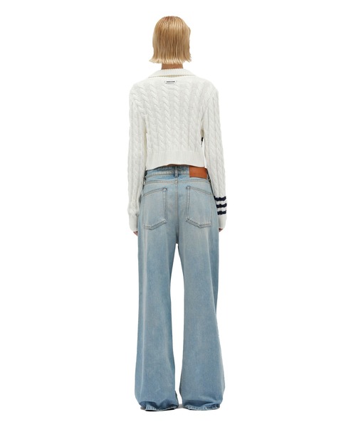 MSGM(エムエスジーエム)の「ドローストリングウエスト デニムパンツ(デニムパンツ・レディース・ライトブルー・38)」の3枚目の写真