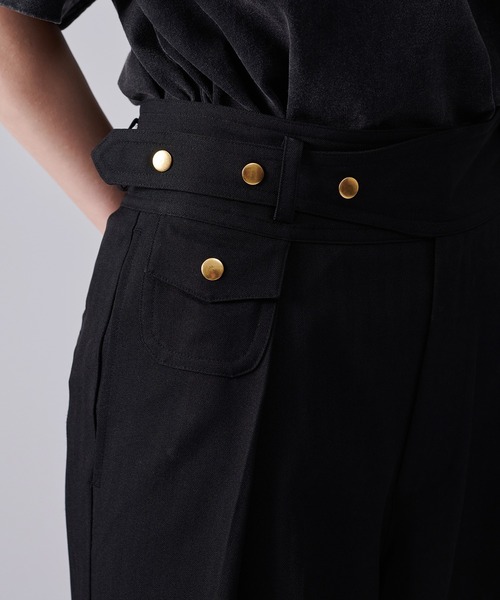 ONCILY（オンシェリー）の「TUCK WIDE GURKHA SLACKS / タックワイドグルカスラックス（スラックス・メンズ・チャコールグレー/ネイビー系/ネイビー/ブラック/グレー系その他/その他・SMALL/MEDIUM/LARGE）」の12枚目の写真