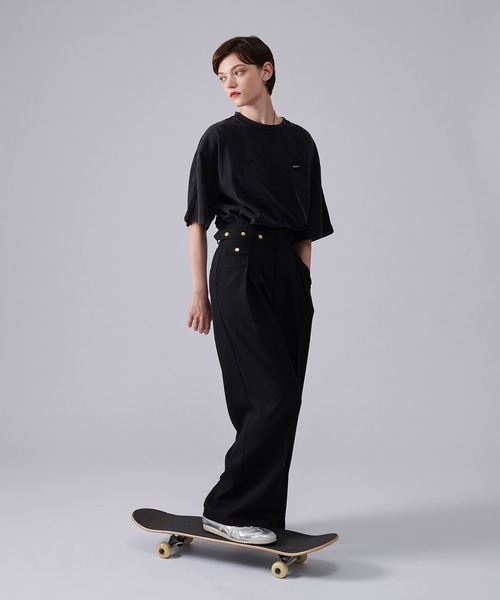 ONCILY（オンシェリー）の「TUCK WIDE GURKHA SLACKS / タックワイドグルカスラックス（スラックス・メンズ・チャコールグレー/ネイビー系/ネイビー/ブラック/グレー系その他/その他・SMALL/MEDIUM/LARGE）」の14枚目の写真