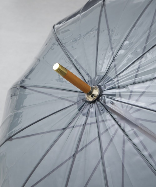 Traditional Weatherwear（トラディショナルウェザーウェア）の「Traditional Weatherwear/CLEAR UMBRELLA BAMBOO（長傘・レディース・ブルーグレー/ブラウン・FREE）」の6枚目の写真
