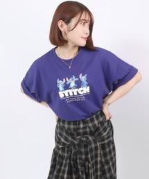 Disney(ディズニー)キャラクタープリント・刺繍ワイドシルエットTシャツ レディース