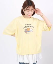 Disney（ディズニー）キャラクタープリント・刺繍ワイドシルエットTシャツ レディース
