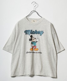 Disney(ディズニー)キャラクタープリント・刺繍ワイドシルエットTシャツ レディース
