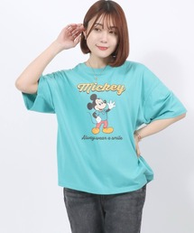 Disney（ディズニー）キャラクタープリント・刺繍ワイドシルエットTシャツ レディース