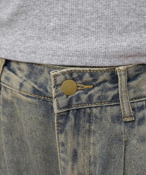 DAY CLOSET(デイ クローゼット)の「レディース 旬のY2K。ヴィンテージ加工ボリュームカーゴワイドデニムパンツ(デニムパンツ・レディース・ブラック/ブルー系その他・XL/M/S/L)」の17枚目の写真