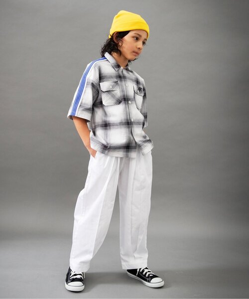 BREEZE(ブリーズ)の「【B NEW JACK】ワイドタック長パンツ_ジュニア対応(その他パンツ・キッズ・ブルー/オフホワイト/カーキ・90/100/110/120/130/140/150/160)」の8枚目の写真