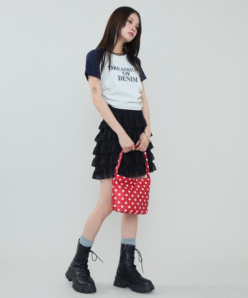 セール】シルエット調整可能。ラグランスリーブ×ショート丈 ロゴ