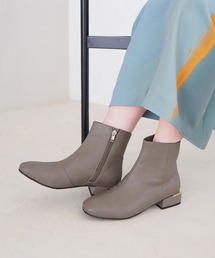 enchanted | 晴雨兼用アクセントヒールサイドジップショートブーツ(レインシューズ)