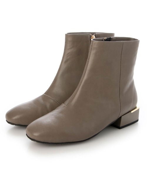 enchanted(エンチャンテッド)の「晴雨兼用アクセントヒールサイドジップショートブーツ(レインシューズ・レディース・グレー/ブラック・22.5/24.5/24/23.5/23)」の6枚目の写真