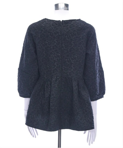 CLEAR BASIC（クリアベーシック）の「フクレジャガードペプラムブラウス[スタイルアップ シンプル 骨格ナチュラル]≪SS新作≫（シャツ/ブラウス・レディース・サックスブルー/ブラック/オフホワイト・F）」の10枚目の写真