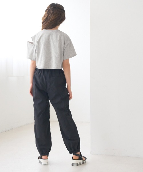 coca(coca)(コカ)の「キッズ 肩ファスナー短丈トップス&タンクトップ 2点セット(Tシャツ/カットソー・キッズ・パープル/ライトグレー・120/130/140/150)」の5枚目の写真