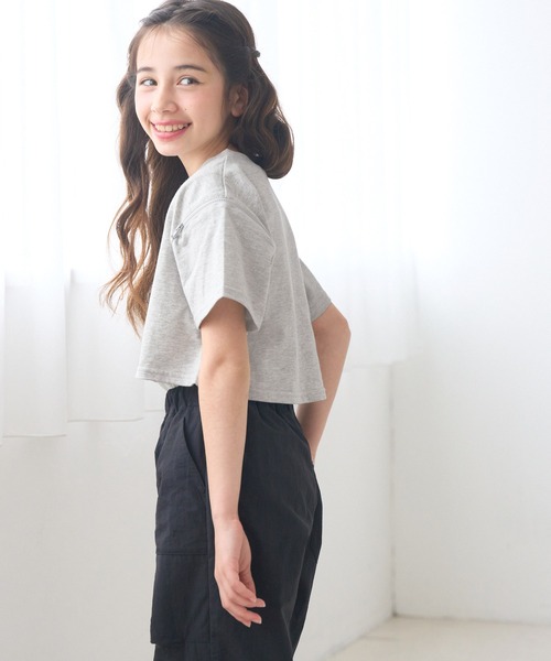 coca(coca)(コカ)の「キッズ 肩ファスナー短丈トップス&タンクトップ 2点セット(Tシャツ/カットソー・キッズ・パープル/ライトグレー・120/130/140/150)」の7枚目の写真