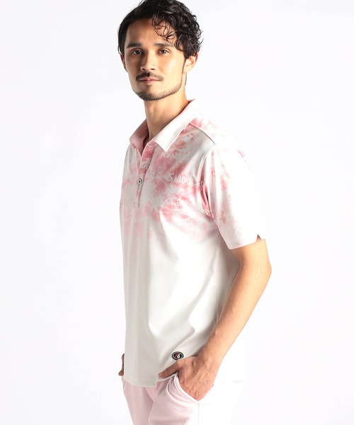 NICOLE CLUB FOR MEN(ニコルクラブフォーメン)の「【25モデルEC限定再販売】ムラ柄スキッパーポロシャツ(ポロシャツ・メンズ・ブラック/グリーン/ピンク/オフホワイト・LARGE/X-LARGE/MEDIUM/XX-LARGE)」の4枚目の写真