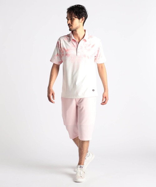 NICOLE CLUB FOR MEN(ニコルクラブフォーメン)の「【25モデルEC限定再販売】ムラ柄スキッパーポロシャツ(ポロシャツ・メンズ・ブラック/グリーン/ピンク/オフホワイト・LARGE/X-LARGE/MEDIUM/XX-LARGE)」の5枚目の写真