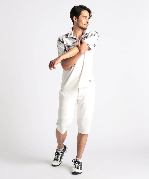 NICOLE CLUB FOR MEN(ニコルクラブフォーメン)の「【25モデルEC限定再販売】ムラ柄スキッパーポロシャツ(ポロシャツ・メンズ・ブラック/グリーン/ピンク/オフホワイト・LARGE/X-LARGE/MEDIUM/XX-LARGE)」の6枚目の写真