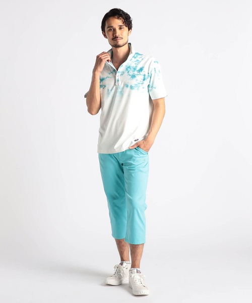 NICOLE CLUB FOR MEN(ニコルクラブフォーメン)の「【25モデルEC限定再販売】ムラ柄スキッパーポロシャツ(ポロシャツ・メンズ・ブラック/グリーン/ピンク/オフホワイト・LARGE/X-LARGE/MEDIUM/XX-LARGE)」の7枚目の写真