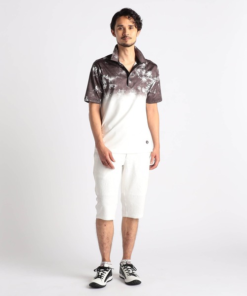 NICOLE CLUB FOR MEN(ニコルクラブフォーメン)の「【25モデルEC限定再販売】ムラ柄スキッパーポロシャツ(ポロシャツ・メンズ・ブラック/グリーン/ピンク/オフホワイト・LARGE/X-LARGE/MEDIUM/XX-LARGE)」の8枚目の写真