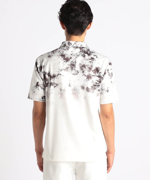 NICOLE CLUB FOR MEN(ニコルクラブフォーメン)の「【25モデルEC限定再販売】ムラ柄スキッパーポロシャツ(ポロシャツ・メンズ・ブラック/グリーン/ピンク/オフホワイト・LARGE/X-LARGE/MEDIUM/XX-LARGE)」の9枚目の写真