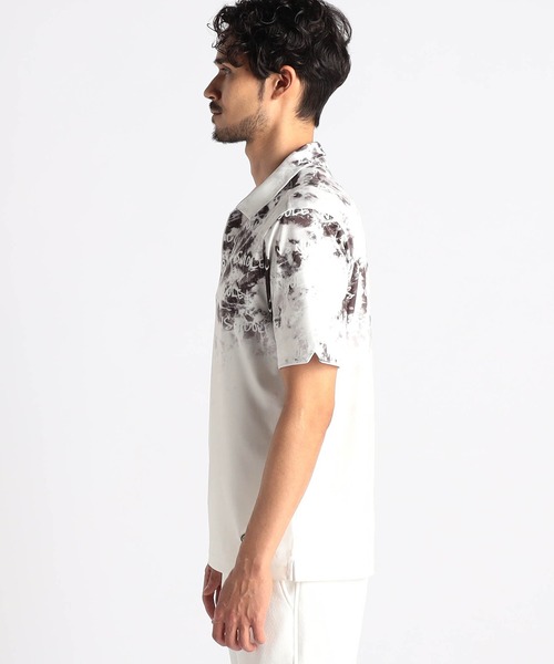 NICOLE CLUB FOR MEN(ニコルクラブフォーメン)の「【25モデルEC限定再販売】ムラ柄スキッパーポロシャツ(ポロシャツ・メンズ・ブラック/グリーン/ピンク/オフホワイト・LARGE/X-LARGE/MEDIUM/XX-LARGE)」の10枚目の写真