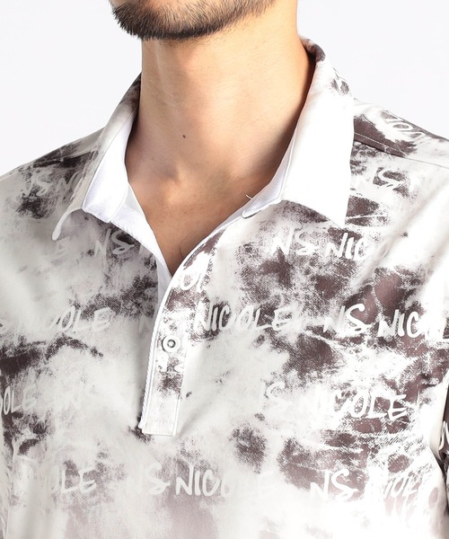 NICOLE CLUB FOR MEN(ニコルクラブフォーメン)の「【25モデルEC限定再販売】ムラ柄スキッパーポロシャツ(ポロシャツ・メンズ・ブラック/グリーン/ピンク/オフホワイト・LARGE/X-LARGE/MEDIUM/XX-LARGE)」の11枚目の写真