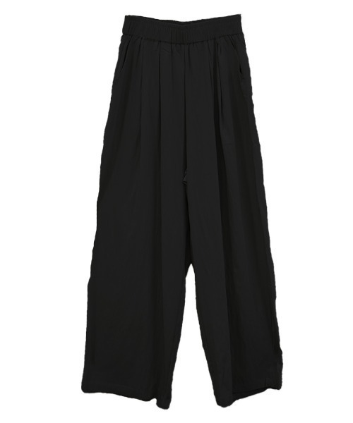 Reurie'(レウリィ)の「ワイドナイロンパンツ/wide nylon pants(aki select) ロング丈 オーバーサイズ リラクシー カジュアル ストリート Y2K きれいめ 韓国(カーゴパンツ・レディース・ブラック/アイボリー・FREE)」の11枚目の写真