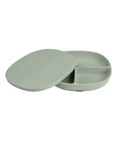 b.box（ビーボックス）の「b.box/ Silicone Plate+Lid シリコンプレート＋リッド（蓋・吸盤付き食器）（マグ/哺乳瓶/お食事グッズ・キッズ・ベージュ/グレイッシュブルー/セージグリーン/ベビーピンク・ONESIZE）」の3枚目の写真