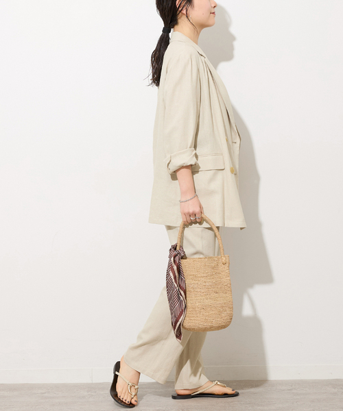 JOURNALSTANDARDrelume リネンレーヨンタックストレートパンツ 追加》リネンレーヨンタックストレートパンツ（スラックス