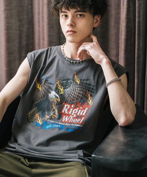 Rocky Monroe（ロッキーモンロー）の「オーバーサイズ ピグメントライクグラフィックプリントノースリーブTシャツ（タンクトップ・メンズ・C/D/E/F/A/B・M/L）」の6枚目の写真