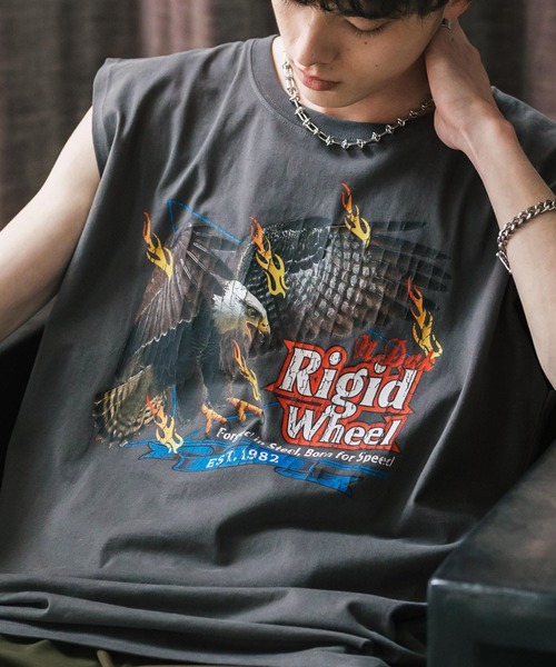 Rocky Monroe（ロッキーモンロー）の「オーバーサイズ ピグメントライクグラフィックプリントノースリーブTシャツ（タンクトップ・メンズ・C/D/E/F/A/B・M/L）」の7枚目の写真