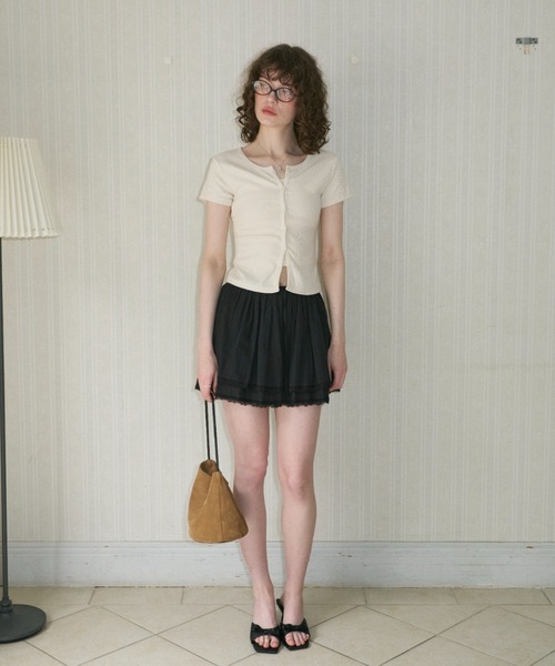 GIUNON（ジウノン）の「2way rib cardigan set / 2wayリブカーディガンセット（カーディガン/ボレロ・レディース・グレー/アイボリー/ブラック/ネイビー・FREE）」の12枚目の写真