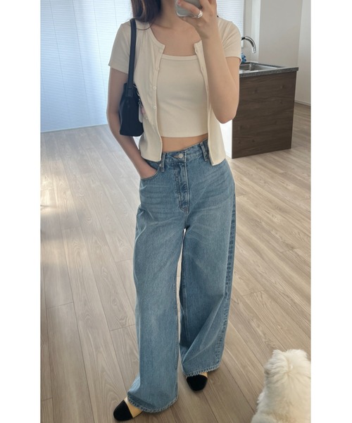 GIUNON（ジウノン）の「2way rib cardigan set / 2wayリブカーディガンセット（カーディガン/ボレロ・レディース・グレー/アイボリー/ブラック/ネイビー・FREE）」の21枚目の写真