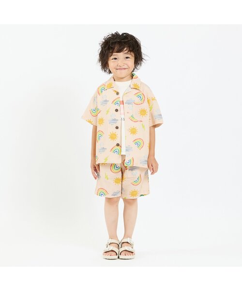 セール】【リンク】夏っぽい総柄アロハ半袖シャツ（シャツ