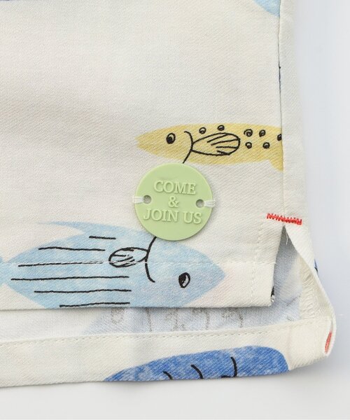 BIT'Z（ビッツ）の「【リンク】夏っぽい総柄アロハ半袖シャツ（シャツ/ブラウス・キッズ・キナリ/オレンジ/カーキ・95/80/120/110/100/90）」の10枚目の写真