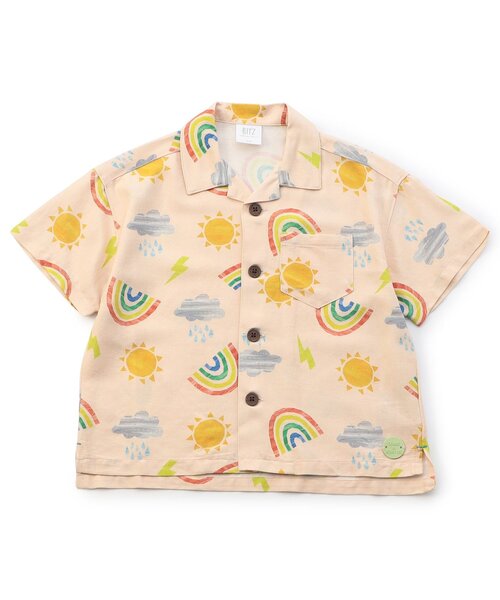 BIT'Z（ビッツ）の「【リンク】夏っぽい総柄アロハ半袖シャツ（シャツ/ブラウス・キッズ・キナリ/オレンジ/カーキ・95/80/120/110/100/90）」の12枚目の写真