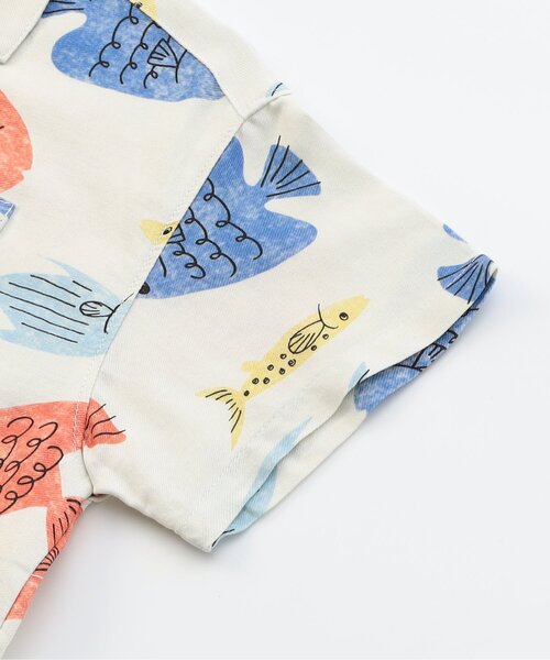 BIT'Z（ビッツ）の「【リンク】夏っぽい総柄アロハ半袖シャツ（シャツ/ブラウス・キッズ・キナリ/オレンジ/カーキ・95/80/120/110/100/90）」の19枚目の写真