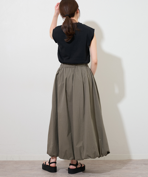 JOURNAL STANDARD relume(ジャーナルスタンダード レリューム)の「TCダンボールノースリーブ(Tシャツ/カットソー・レディース・ホワイト/ライトグレー/ブラック/バーガンディー・FREE)」の7枚目の写真