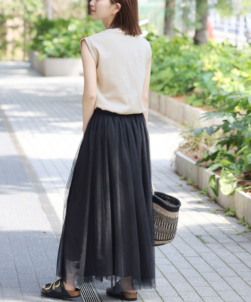 JOURNAL STANDARD relume(ジャーナルスタンダード レリューム)の「TCダンボールノースリーブ(Tシャツ/カットソー・レディース・ホワイト/ライトグレー/ブラック/バーガンディー・FREE)」の13枚目の写真