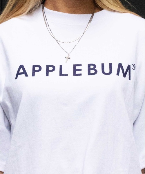 【シー】Applebum ロゴ長袖カットソー Lサイズ ホワイト essense_822082001