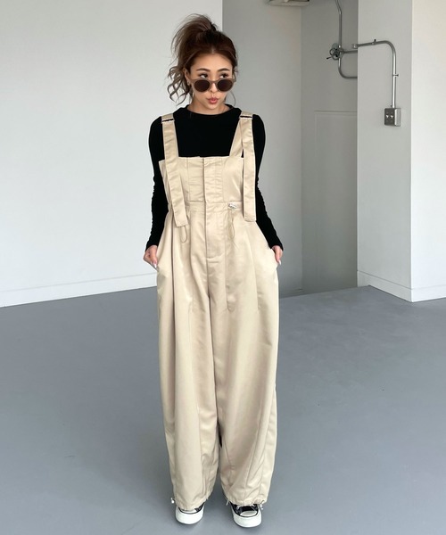 CHERIsince1985 サロペット CHERI since1985 サロペット オーバーオール フロントジップ